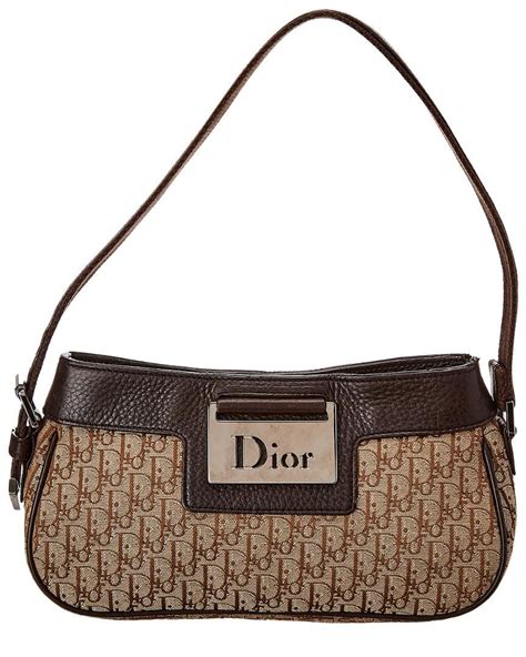 dior trotter canvas shoulder bag clutch bag brown|Dior Trotter Canvas .